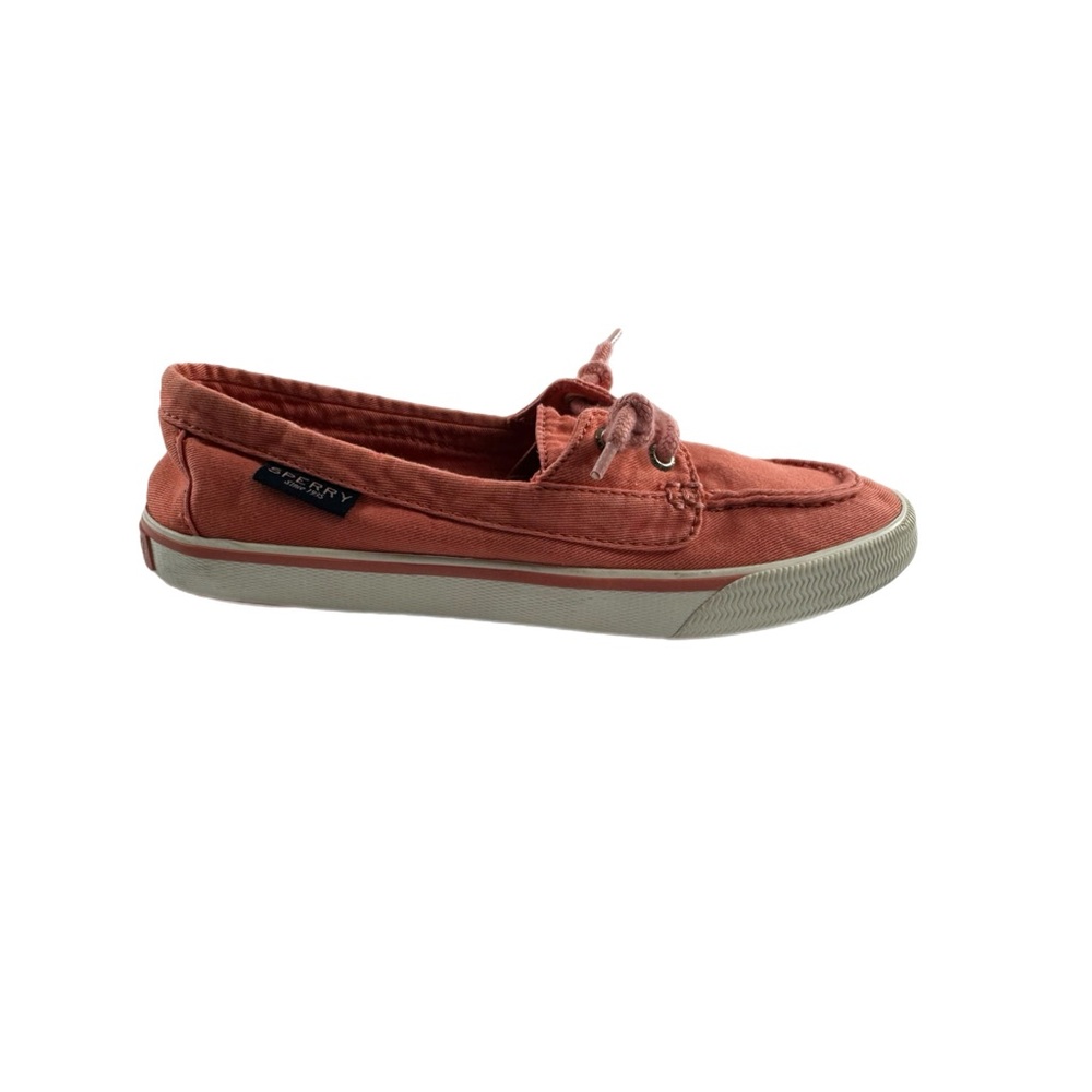 Sperry Terracotta Canvas Loafers